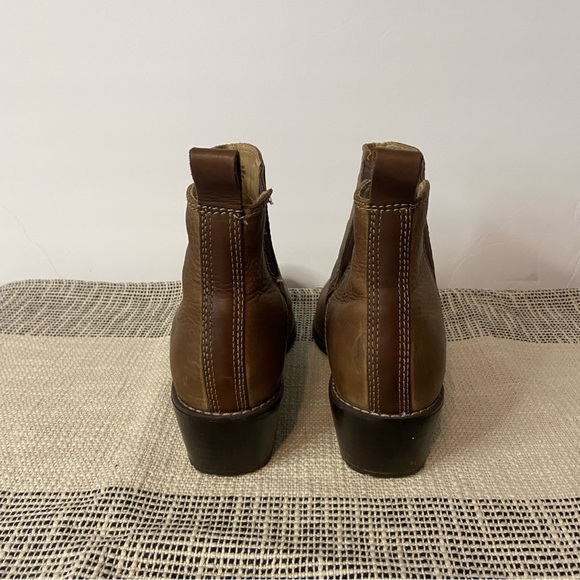 REDWING / Brown Leather Chelsea Ankle Boots Size 7.5 - Picture 5 of 14